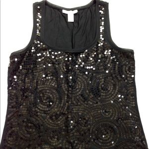 White House Black Market Sequin Tank Top